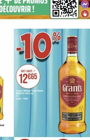 promo -10% sur grants triple wood scotch whisky 40% vol. - 1889 home & her corplet stand fast 3.