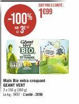 maïs bio Géant Vert