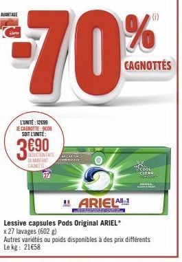 Obtenez 3690 de Réduction sur le Produit Ariel*x - Cool Clean Dewal Capsules Pods Original!