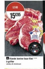 Faux-filet Viande Southe à griller - Promo KG 15€95 - Race à viande - 26 pièces min.!