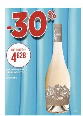 Avantagez-vous de -30% : 4,28€ pour le Rosé Sobil de Listel GEIZ 75cl !