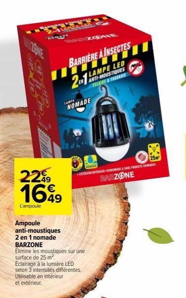 Ampoule Anti-Moustiques Éclair&Fourie Extérieure et Sans Produit | Barzone 2249 1649 | POMADE Barrière à Insectes 2x1!