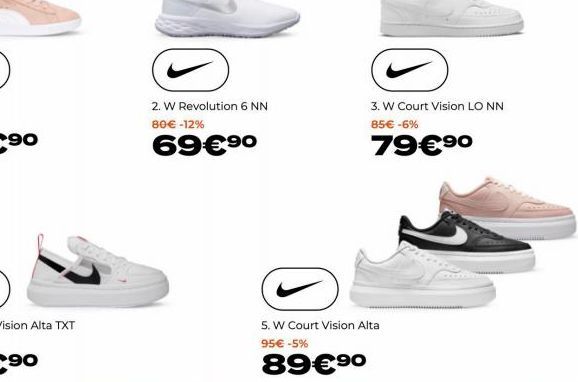 Revolutionnez votre style avec les Chaussures Nike: 80€ à 69€ et Court Vision à 79€!