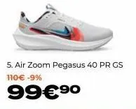 5. air zoom pegasus 40 pr gs 110€ -9%  99€⁹⁰ 