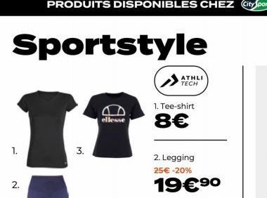 Trouvez votre Style Sportif avec Ellesse: Tee-shirt à 8€ et Legging à 19€ avec -20% de Réduction!