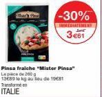 Profitez des réductions sur la Pinsa de 200g de Mister Pinsa : 13€89 lo kg au lieu de 19€81, soit -30% IMMÉDIATEMENT !