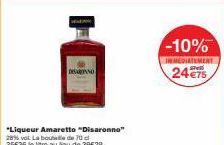 Liqueur Disaronno Amaretto à 28% - 10% de Réduction Immédiate sur 70 Bouteilles de Letreau Sou à 39€29.