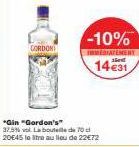 Profitez du Bon Plan: -10% sur GIN Gordon's 37.5% Vol - 70c, 20E45 au lieu de 22€72!