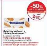 Bonne Affaire - Jules Destrooper : 2 Galettes au Beurre à 4,42€ ou 500g à 22€10 !