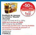 Feuilleté de Mousse Paquet de 4 LaLaitière à 2.92€, 50% de Réduction Immédiate!