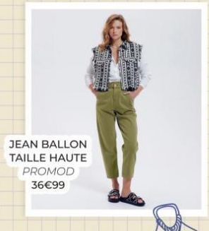 Le Pantalon Jean Ballon Haute Taille Promod à 36€99: Benar, Pomal, Cerré et The Hott Muda Wtts.
