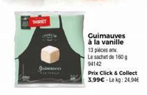 Jodmances Guimauves Vanille: 13 pièces à 3,99€! 160g - Le kg à 24,94€.