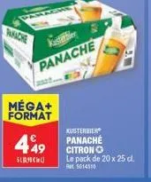 super promo : panache mega+ kusterble 449 citrono schl - 20x25cl pack !