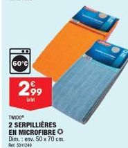 Promo 2 Serpillières TWIDO en Microfibre à 60°C ! 50x70cm. 5011249