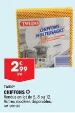 Lot de Twidos Multiusages à 2,99€ - Promo 5, 8 ou 12 pièces!