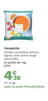 Gaspacho de Tomate, Concombre, Poivron et Oignon - Prix Réduit avec Carte Picard & Nous!