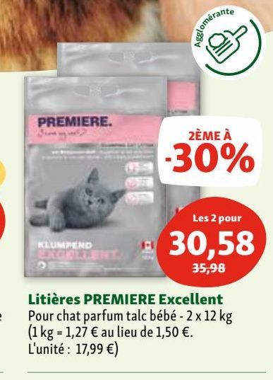 litière pour chats PREMIERE excellent 