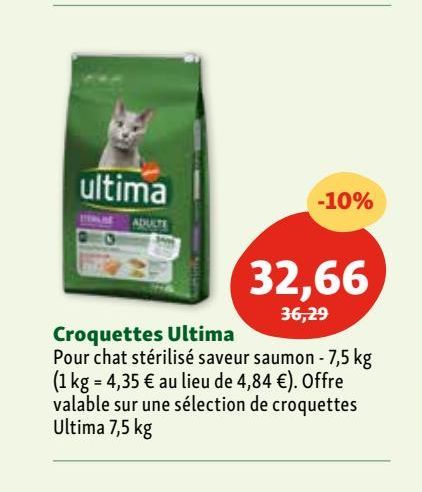 croquettes pour chats Ultima