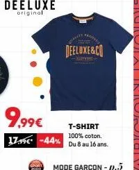 t-shirt sport 2000 originaux de deluxe & co – 44% de réduction du 8 au 16 ans, 100% coton, 9,99€ !
