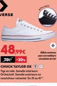 Chuck Taylor OX: 30% de Réduction! Semelle Intérieure OrthoLite®, Semelle Extérieure en Caoutchouc, 35-41. Autre Colonie.