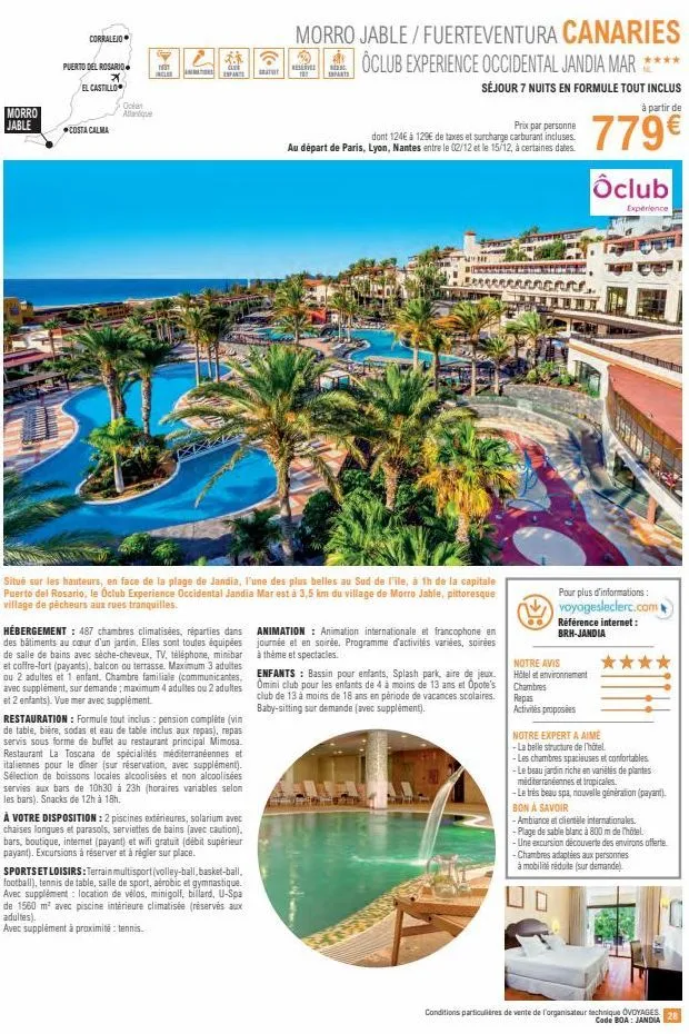 offre spéciale - 487 chambres climatisées à morro jable, corralejo, puerto del rosario, el castillo, costa calma et oclar 1 incles!