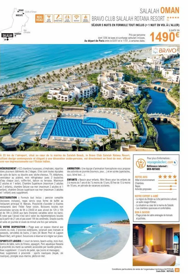vacances de rêve à oman - 26% de réduction, 422 chambres luxueuses à salalah, sohar, mascate et fararah