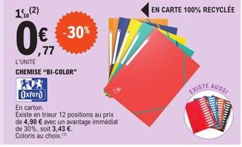 Chemise Oxford Bi-Color - 3,43 € avec une promo de -30%, 12 Positions et Coloris au Choix