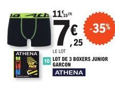 Lot de 3 Boxers Junior Garçon Athena à -35% - 10, 11,15 et 7€