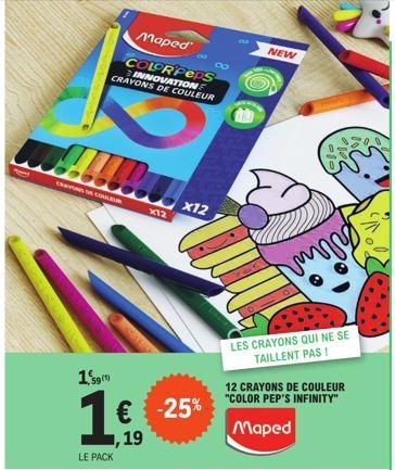 Pack Color Pep's : Les Crayons de Couleur Inégalables ! -25% et 12 Crayons offerts !
