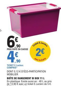 Promo Économique : Payez Moins Cher pour votre Mobilier Chez E.Leclerc - 2€ de Réduction!