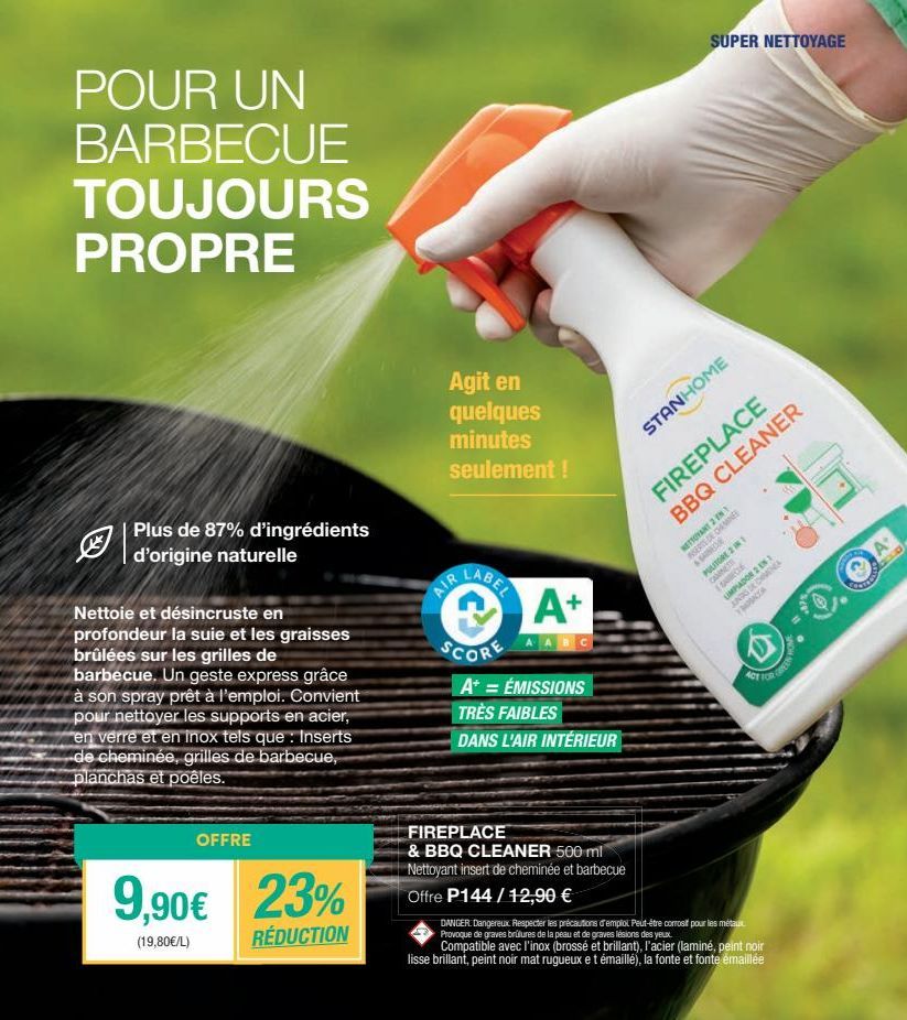 Barbecue Propre Express : Nettoyage en Profondeur avec 87% d'ingrédients Naturels ! Offre spéciale.