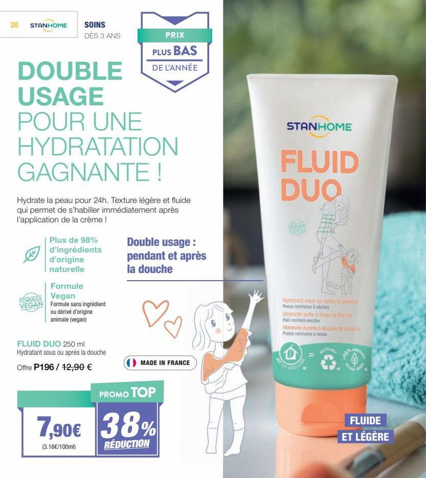 Stanhome Soins pour Enfant À Partir de 3 Ans : Hydratation Gagnante 24h, Texture Légère & Fluide !”