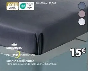 offrez le luxe avec le drapeau en satin sandra: 100% satin de coton à 60°c, petit prix permanents à partir de 21,50€!