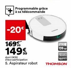 Télécommande Programmable AUTONOME Thomson 14,4 V 120 PUISSANCE - Profitez de la promos !