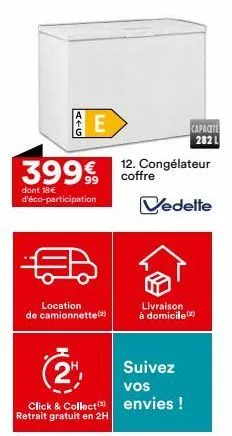 congélateur coffre vedette