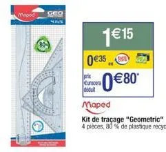 kit geometric de maped: 80% recyclé, eurocora -0€80*, 1€15! profitez de la promotion!