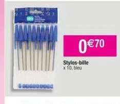 dobertuga  0€ 70  stylos-bille  x 10, bleu 