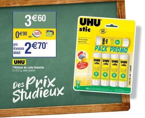 PACK PROMO UHU Stic & ID Est: 98% + 3€60 Déduit - Prix Incroyable!