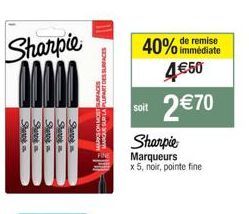 Offre Spéciale : Marqueurs Sharpie Pointe Fine 40% de Réduction - 4€50 Seulement!