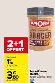 3 Pour 3⁹0 Lakg: Offre Spéciale AMORA Sauce Gourmet avec Burger, Légumes et Oignons Caramelisés - 6,74€ Seulement!