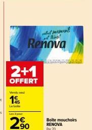 Offre Spéciale : 3 Boîtes de Mouchoirs RENOVA pour 70€ ! 2 Plus 1 Offerte ! Profitez-en Pendant Les Moment Renova Pot !