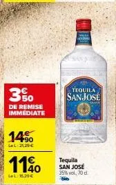 35% off - tequila san josé 70 d. 35% vol - economisez 21,29€!