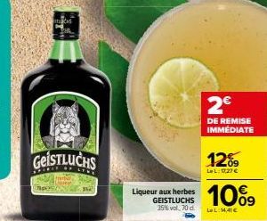 GEISTLUCHS : Une Liqueur aux Herbes à 35% Vol. à 2€ de Remise Immédiate