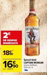 Captain Morgan Spiced Gold - Promo 2€ de Remise Immédiate - 35% Vol. - 16.90€!