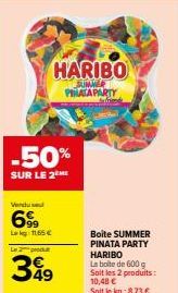 2 Prods. HARIBO Party Pinata à -50% : 10,48€ pour 600g, Soit 8,73€ le kg!