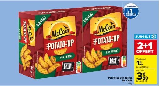 McCain Potato-up aux herbes 180g : offre spéciale 2+1 + vignette !