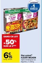 2 Packs de Tajine de Boeuf FLEURY MICHON -50% : 8,79€ pour les 2 !