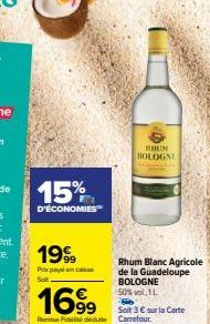 rhum blanc Carrefour