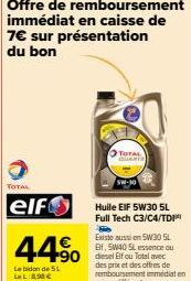 Offrez-Vous l'Huile Elf 5L À Des Prix Exceptionnels et Bénéficiez d'une Remise de 44% et un Remboursement de 7€!