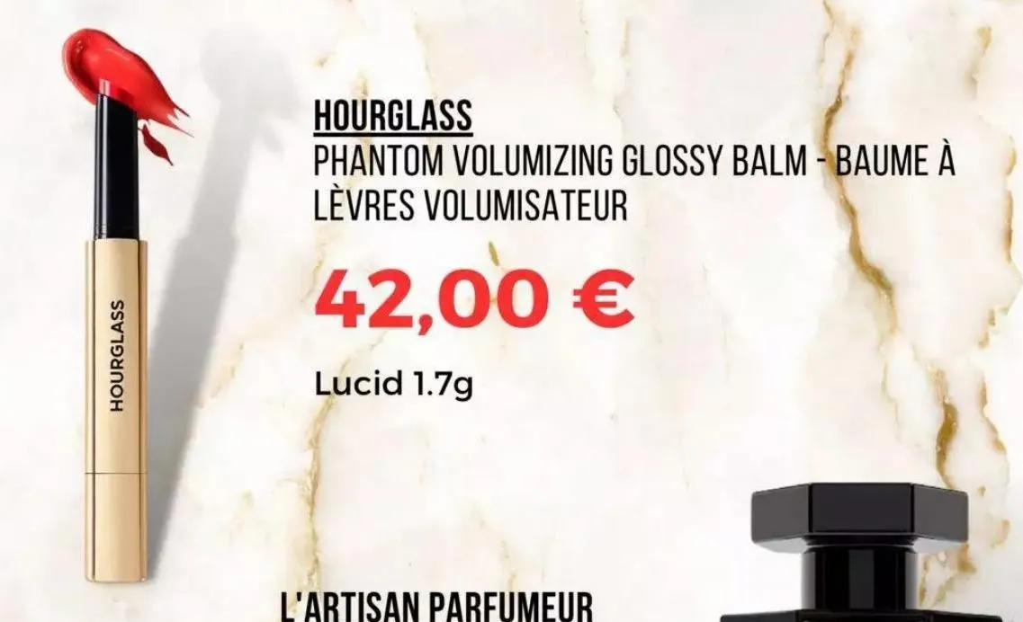 hourglass phantom volumizing glossy balm - baume à lèvres volumisateur